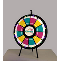 12-Slot Black Tabletop Prize Wheel Game with Lights